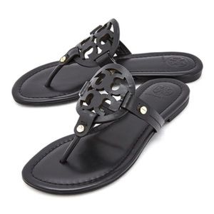 Tory Burch Miller Sandal in Black Leather